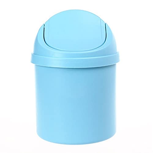 Petite poubelle de cuisine et bureau : poubelle plastique avec couvercle pour salon