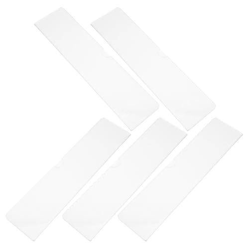 GALPADA Soportes para Placas de Identificación de Puerta Acrílicas Transparentes 20X5 CM con Adhesivo Doble Cara Paquete de 5 Unidades para Oficinas Aulas y Salas de Conferencias