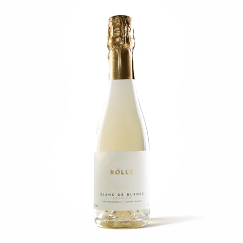 BOLLE Blanc de Blancs - Non Alcoholic Wine - Alcohol Free Sparkling White Wine with Citrus and Green Apple, Award Winning Champagne Alternative, Champagne Style, <0.5% ABV - 375ml