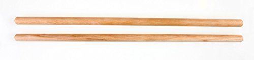 Natural 14 inch rhythm sticks pair-both plain miniatura 1