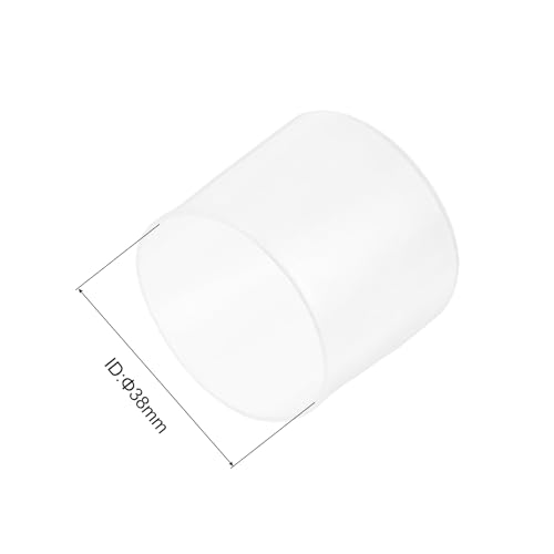 Image of uxcell 4pcs Rubber End Caps 38mm(1.5 Inch) ID Vinyl Round End Cap Cover Screw Thread Protectors Clear, 40mm Height