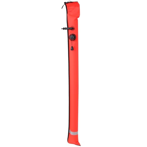 Kissmii 1M Buceo Inflable SMB Señal Marcador Visibilidad Float Señal Tubo Salchicha Rojo