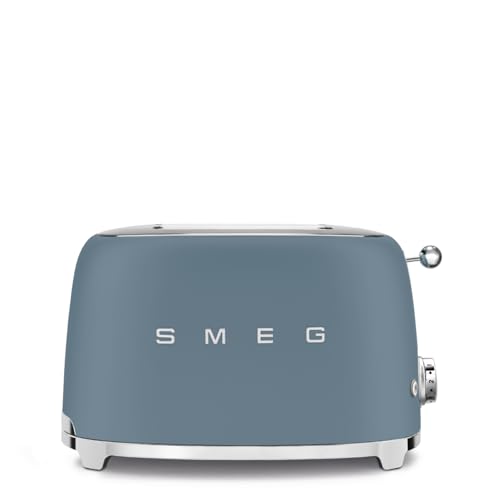 Smeg TSF01SBMUK 50s Style 2 Slice Toaster 6 Toasting Levels Large Compartments 950W Storm Blue
