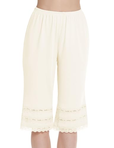 Image of MANCYFIT Pettipant Culotte Slip Pants for Women Snip-It Lace Bloomers Under Dress