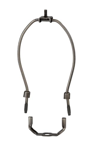 Image of B&P Lamp 10-1 /2 Inch Heavy Duty Lamp Shade Harp Holder for Table and Floor Lamps, Antique Bronze Finish