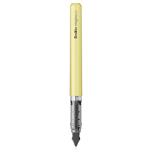 Image of Scrikss Primeo Medium Nib Fountain Pen | 3 Cartridges Included | Stainless Steel Nib & ABS Body | Kiwi Green | in Blister Pack