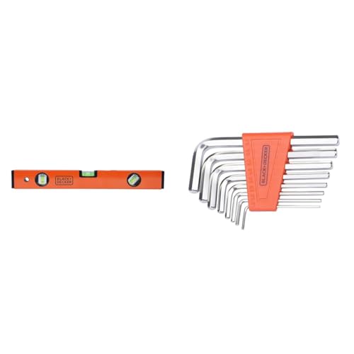BLACK+DECKER BDHT43188 Aluminium Box Beam Level 40cm (Orange)