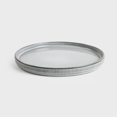 HOMLA Assiette à rayures grises SANOS