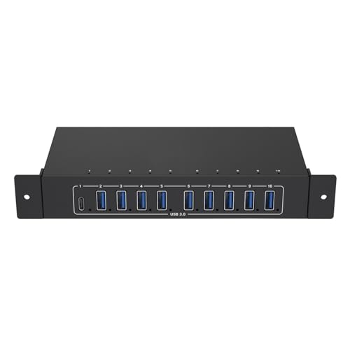 Hub USB métal 10 ports 105W boîtier métallique robuste haute performance