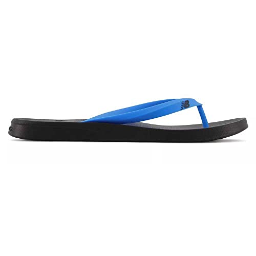 New Balance Unisex-Adult 24 V1 Flip-Flop, Black/Vibrant Sky, 11.5 Wide Women/10 Men