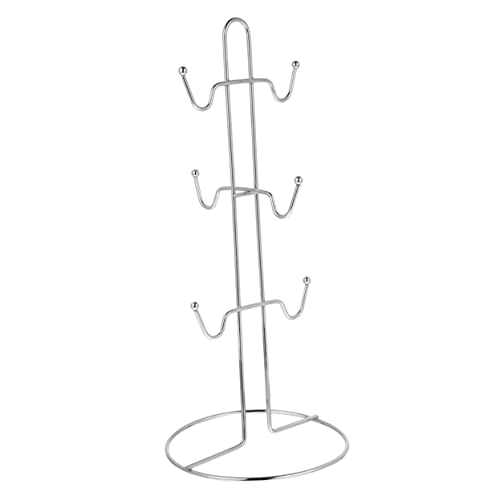 HEALLILY Countertop Mug Tree Stand Elegant Mug Rack for Kitchen Storage Space Saving Design Easy to Clean for Home and Restaurant Use