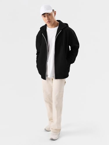 Image of LAZYCHUNKS Men's Zipper Hooded Sweatshirt | Premium Full Sleeve Hoodie Jacket with Front Zip & Pockets | Stylish Winter Wear, Warm Casual Sportswear for Men