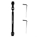 for Bike Trainer Thru Axle Skewer 12x142-148mm P1.0/P1.5/P1.75, Aluminum Alloy Indoor Cycling Training Axle Adapter for 148mm Rear Hub Bikes, Black(P1.0)