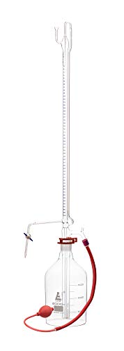 Automatic Zero Burette, 100Ml - Class A - 34/35 Joint Size - 0.10±Ml Tolerance, 0.20Ml Sub. Divisions - 2000Ml Reservoir Capacity - Eisco Labs #TOP27