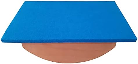 Exercise Therapy Occupational Therapy Wooden Balance Board Foot Rocker Leg Exerciser (Blue) (Large Size)