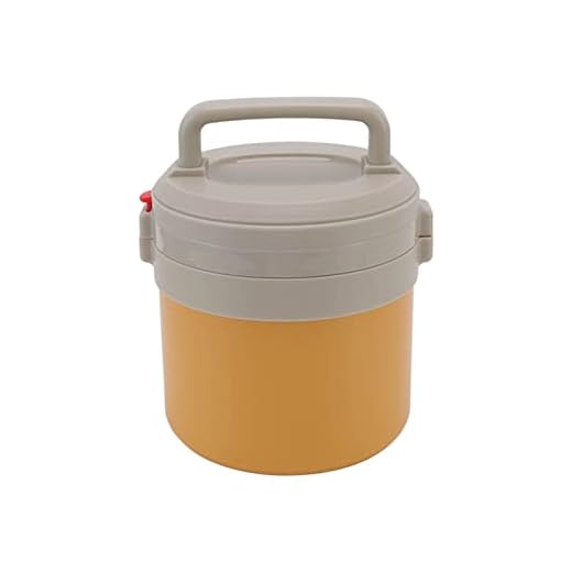 Jarra De Almoço Térmica Isolada VTOSEN 1,2L, Recipiente De Lancheira A Vácuo De Aço Inoxidável Com Colher, Adequado Para Estudantes E Trabalho(Amarelo)