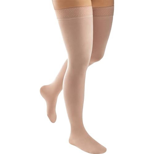 Image of JOBST ACTIVA Opaque 20-30 mmHg Compression Socks Thigh High Closed Toe
