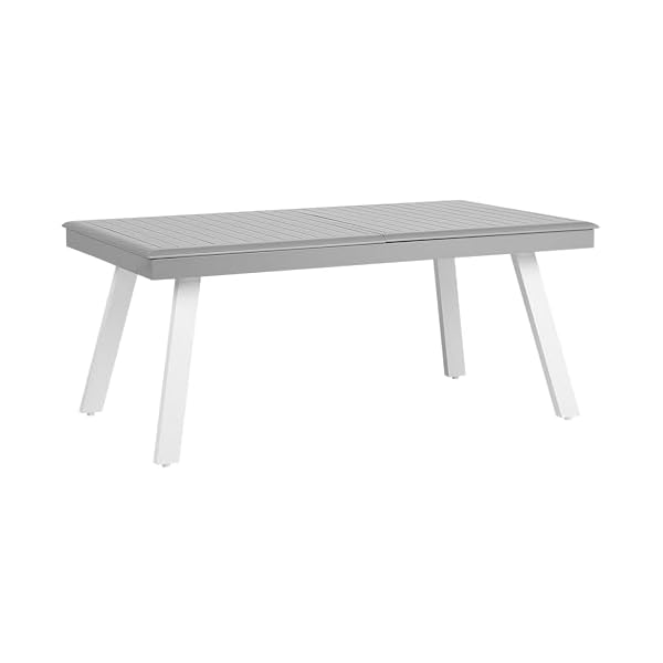 Pereta Gartentisch-Set Aluminium Grau/Weiß