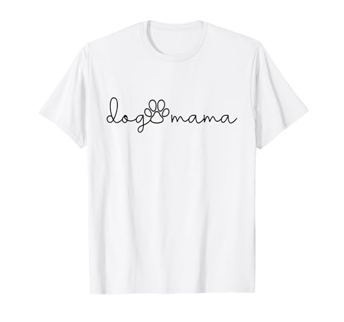 Dog Mama Dog Mama Lover Owner Paw Women Girls Funny Dog Mama Cute T-Shirt