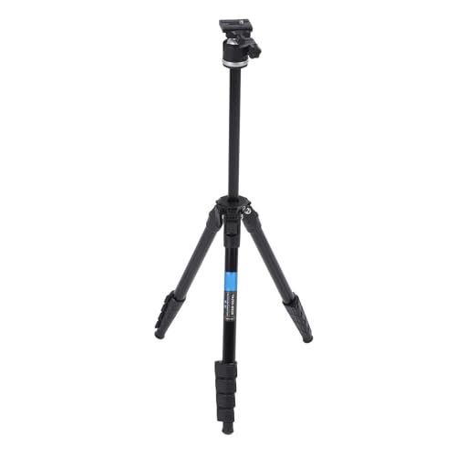 Tbest Cámara Rótula de Bola de Trípode Columna Central Placa de Liberación Rápida Aleación de Aluminio Viaje DSLR Videocámara de Vídeo ángulo bajo