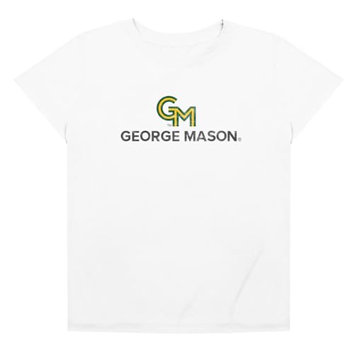 George Mason University Official Patriots Logo Women's Loose T-Shirt, White, Medium