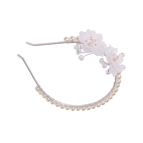 NUOBESTY エレガントな真珠花飾りヘッドバンド レディース結婚式 パーティー用フォトプロップス 花嫁向け装飾品 贈り物に