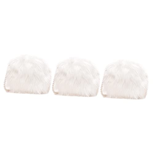 Pochette poilue chic pour vos soirées élégantes avec bandoulière chaîne perle