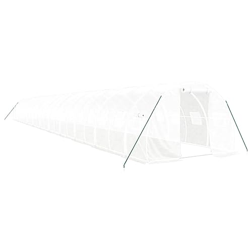 Preisvergleich Produktbild vidaXL Gewächshaus mit Stahlrahmen Weiß 66 m² 22x3x2 m