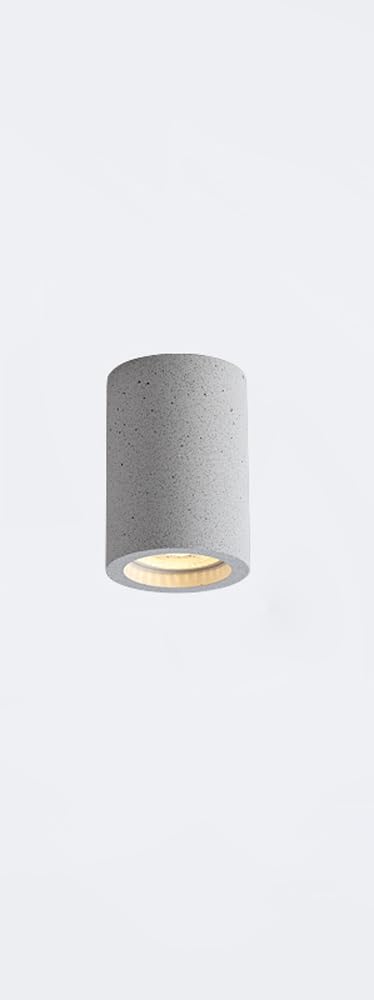 BHGFYXBS Minimalist Industrial Ceiling Spotlight Fixture,Cement Accent Spot Lighting Indoor,Directional Spotlights Gu10 Downlights For Bedroom Kitchen Island Corridor,Living Room,White