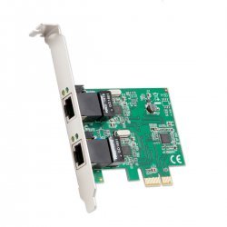 2-Port Ethernet PCIe x1 Card44; Realtek RTL8111 Chipset with Standard & Low Profile Brackets