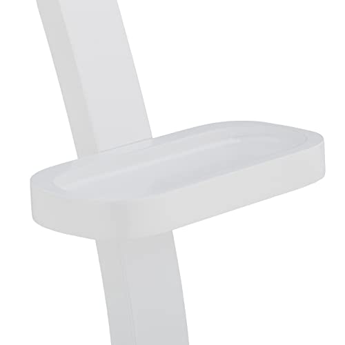 Relaxdays Herrendiener, mit Ablage, Kleiderbutler für Jackett & Hose, HBT: 112x46x32 cm, Stummer Diener, weiß/silber