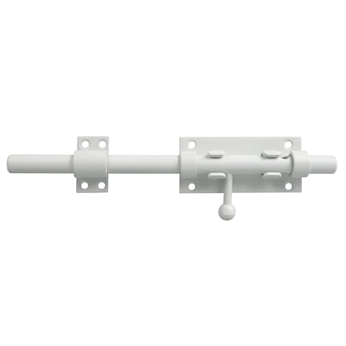 Image of Alise Slide Lock SUS304 Stainless Steel Gate Latch, Slide Bolt Latch,Thickened Heavy Door Latch Lock,8 Inch White Barrel Bolt Latch, Security Slide Latch Lock