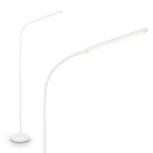 BRILONER - Lampara de pie LED con control táctil, regulable, función memoria, lampara de pie salon, 21 x 170 cm, blanco
