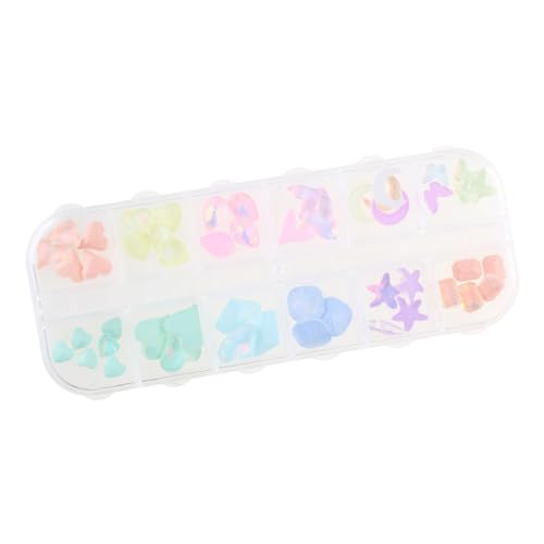 Libgiubhy 3D Kristall Strasssteine 12 Fächer