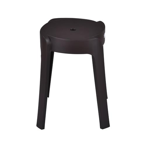Image of Nilkamal Twist Sturdy and Durable Plastic Seating Stool | for Living Room, Bedroom, Bathroom, Kitchen, Office | Season Rust Brown