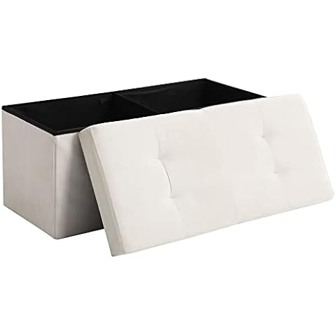 CUYOCA Velvet Storage Ottoman Bench Cover