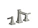 Kohler 27399-4-BN RIFF Bathroom Sink Faucet, 1.2 GPM, Vibrant Brushed Nickel