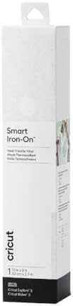 Cricut Smart Iron On (13in X 9ft, Glitter White) for Explore 3 and Maker 3 - Matless Cutting for Long cuts up to 12ft