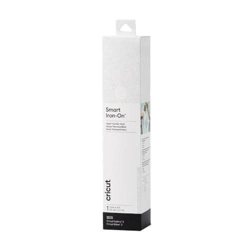 Cricut Smart Iron On (13in X 9ft, Glitter White) for Explore 3 and Maker 3 - Matless Cutting for Long cuts up to 12ft by Cricut - Used condition - US$12.47