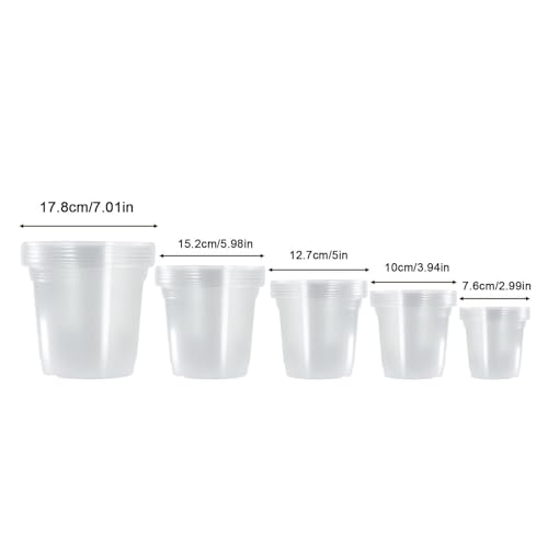 Macetas transparentes con drenaje pequeños tiestos de vivero para hidroponía exterior 7