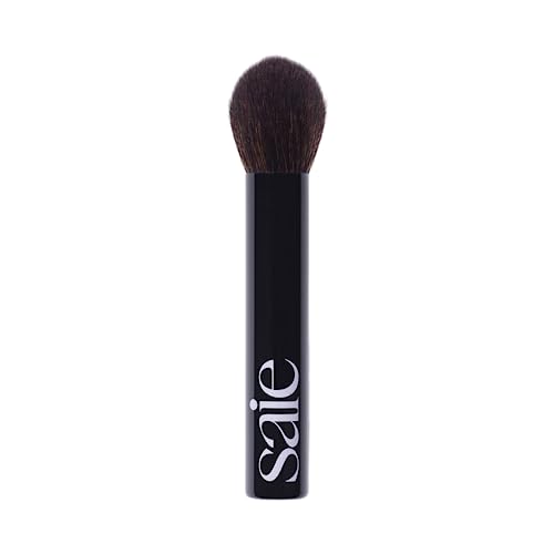 Saie The Fluffy Brush - Soft, Multi-Use Pressed + Loose Powder Brush - Fluffy Makeup Brush with Tapered Tip for Precise Application - Vegan, Cruelty-Free (1 Count)