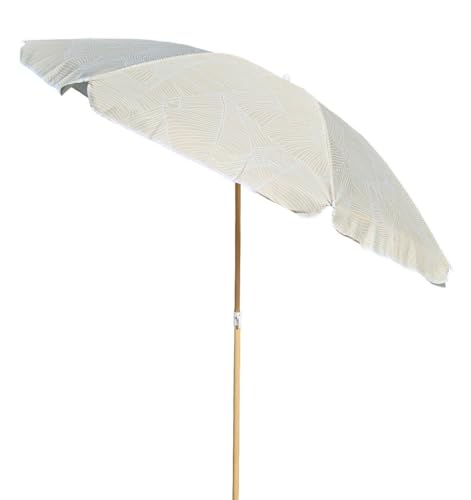 Meinposten Sonnenschirm Strandschirm Balkonschirm creme 160 cm UV Schutz 30+ (Creme)