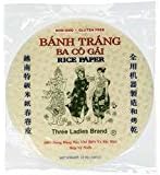 Three Ladies Brand Spring Roll Rice Paper Wrapper Round, 22cm - PACK OF 4