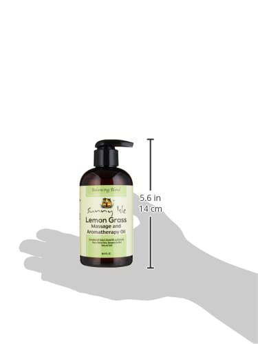 Miniatura 3 de Sunny Isle Aceite de masaje y aromaterapia de hierba de limón, marrón, 8 onzas líquidas