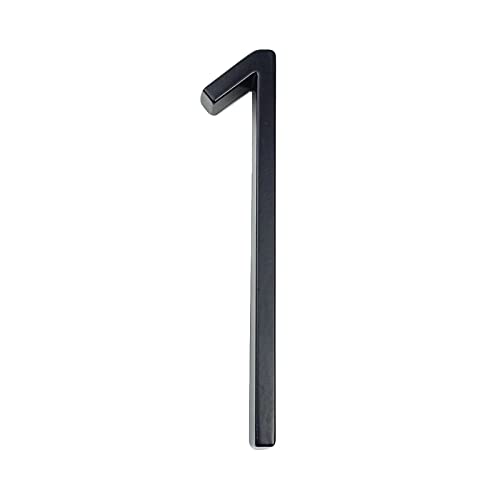 Números Placa Casa Flotante 3D 0-9 Letras ABC Dash Slash Símbolo Alfabeto 125mm Negro Aleación Zinc Metal Lacado para Puerta Calle Exterior Hotel Tocador Dirección Acero Dígitos (1) Cover