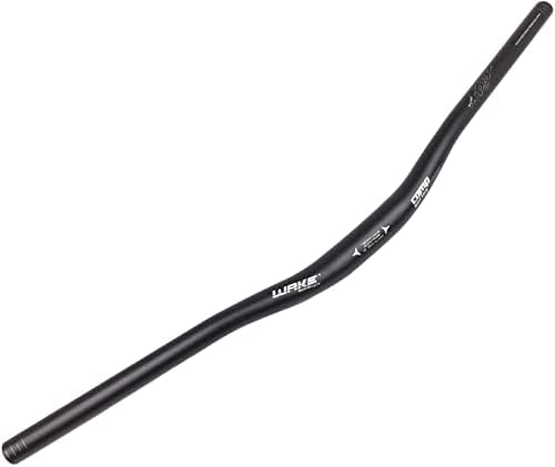 Wake 31.8mm MTB Mountain Bike Handlebar, Aluminum Alloy Mountain Bike Bicycle Riser Handlebar Extra Long 720/780mm with Paint Matte Surface (Black, 720mm)