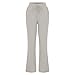 Uillui Women's Straight Bootleg Pants Cotton Linen Elastic Waist Lace Up Trousers Athleisure Outdoor Workout Loose Fit Pants Gray