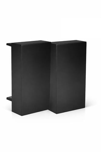 Image of MX 1 Module Black Modular Socket Plate 22.5 x 45mm | Pack of 2 | Premium ABS Electrical Switch Plate | Standard Modular Wall Plate for Home, Office & Commercial Use