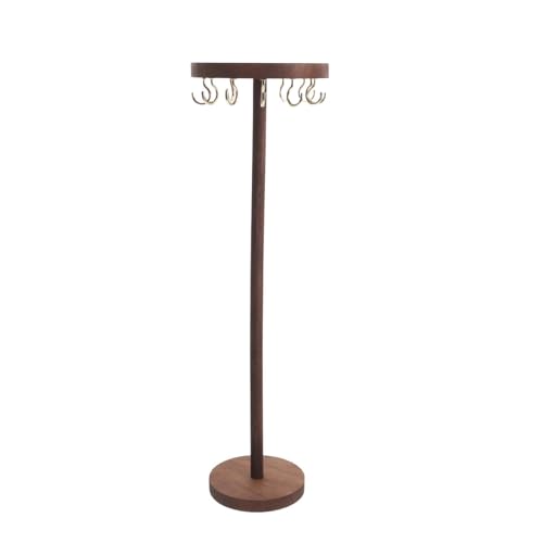 iplusmile Espositore in Legno per Collane e Braccialetti Espositore da Tavolo per Gioielli con Ganci per Orecchini Sospesi e Porta Ciondoli Salvaspazio per Venditori e Interni Moderni