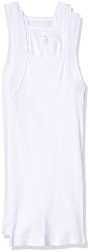Evolve Men's Cotton Comfort Square Cut Tank Multi Pack, White, Large Evolve Men's Cotton Comfort Square Cut Tank Multi Pack, White, Large